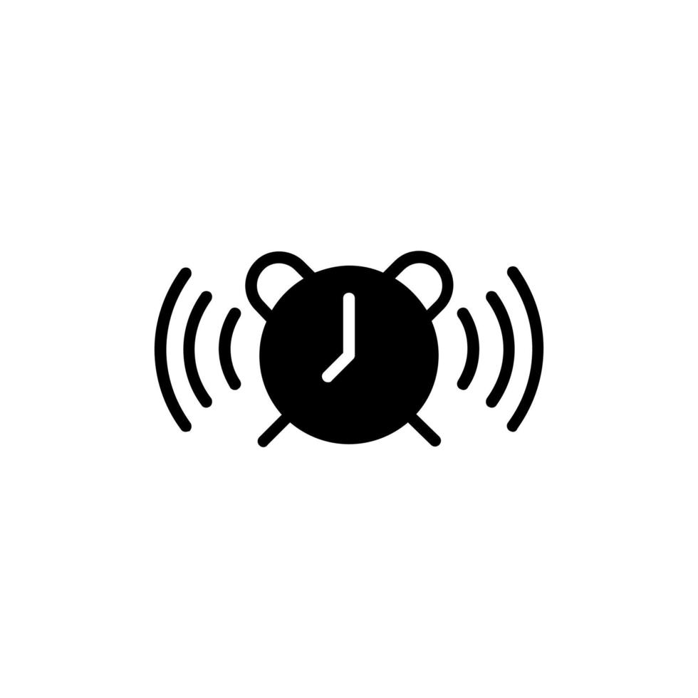 Alarm, Timer durchgezogene Linie Symbol Vektor Illustration Logo Vorlage. für viele Zwecke geeignet.