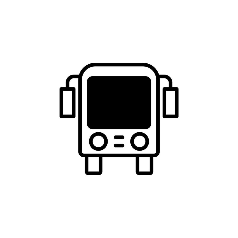 buss, autobus, offentlig, transport heldragen linje ikon vektor illustration logotyp mall. lämplig för många ändamål.