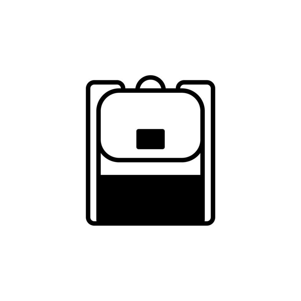 rucksack, schule, rucksack, rucksack durchgezogene linie symbol vektor illustration logo vorlage. für viele Zwecke geeignet.
