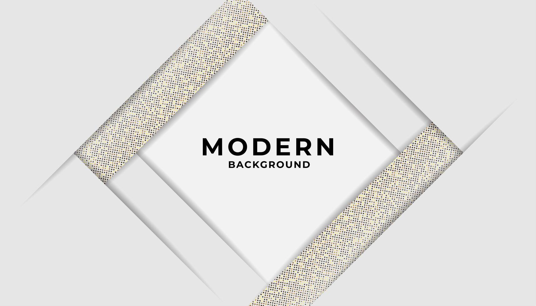 Moderner abstrakter Schicht-weißer Hintergrund mit goldenem Funkeln vektor
