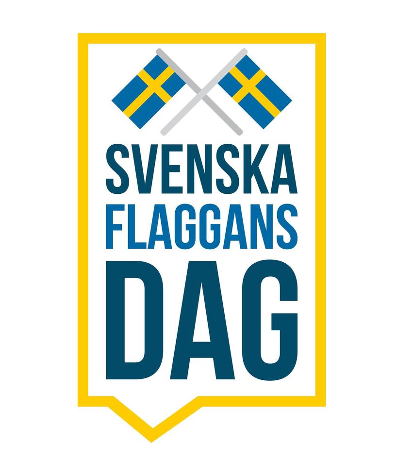 dekorative Plakatgestaltung des schwedischen Nationalfeiertagsereignisses vektor