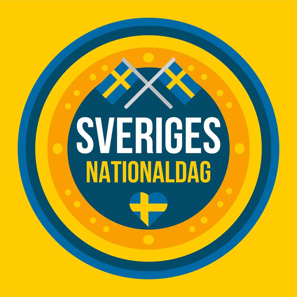 Sveriges självständighetsdag. nationell helgdag vektor