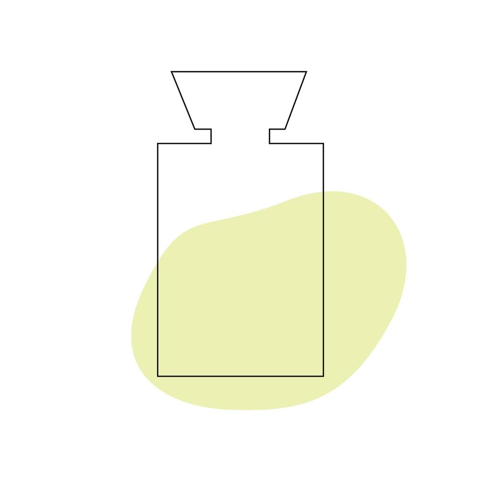 zarte parfümflasche im stil flacher linien. kosmetisches Produkt. vektor