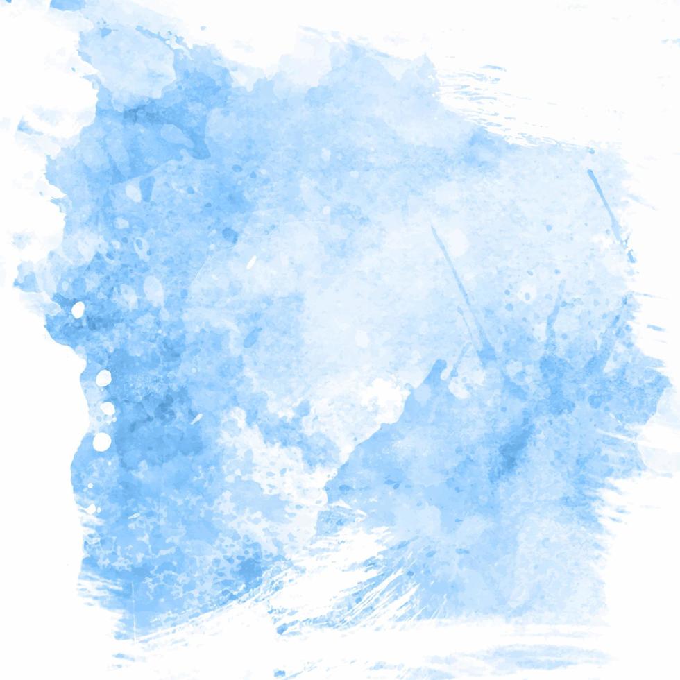 blå handmålad akvarell bakgrund vektor