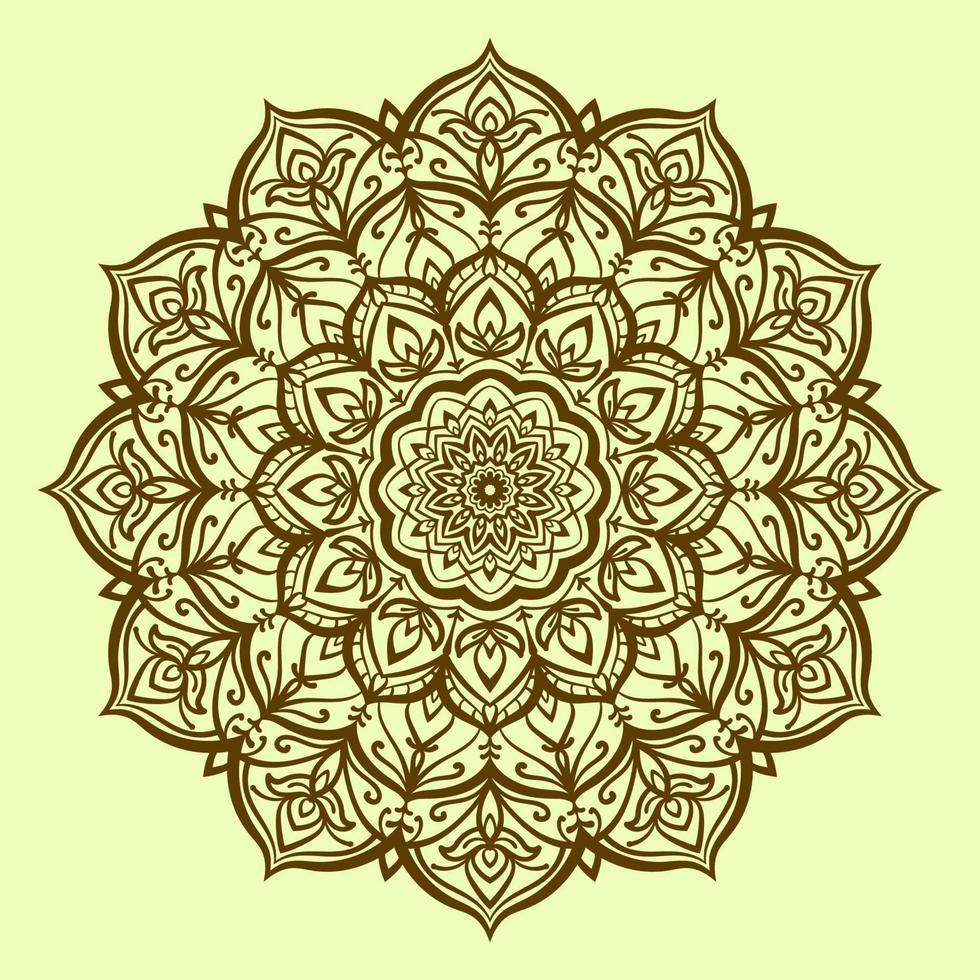 abstrakte kreisförmige Mandala-Kunst-Arabesken-Vektor-Design-Element vektor