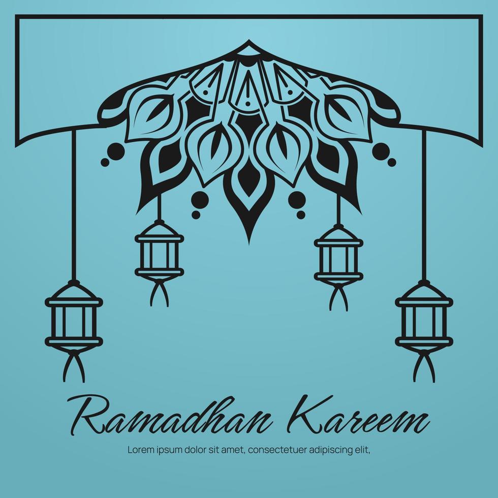 Vektorhintergrund, einfaches Ramadan-Poster vektor