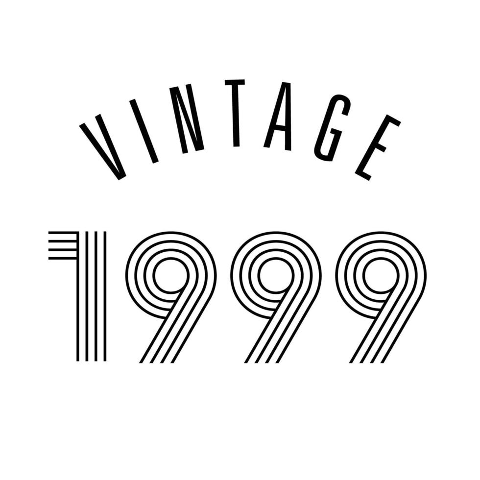 1999 vintage retro t-shirt design vektor