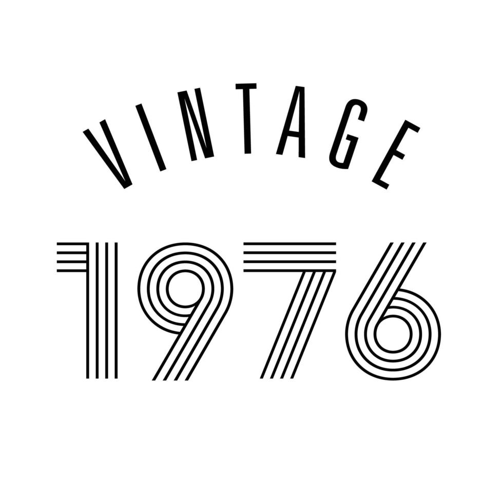 1976 Vintage Retro-T-Shirt-Design-Vektor vektor