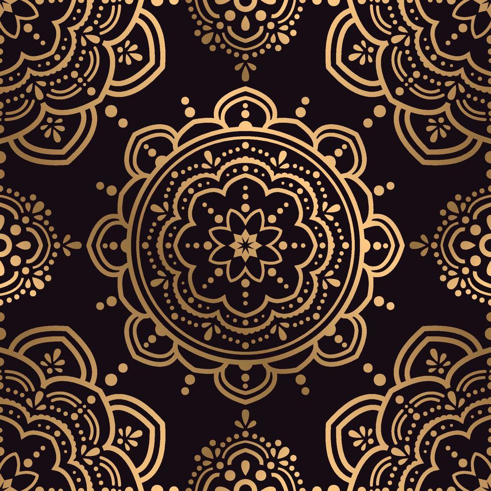 goldener Luxus-Mandala-Hintergrund vektor
