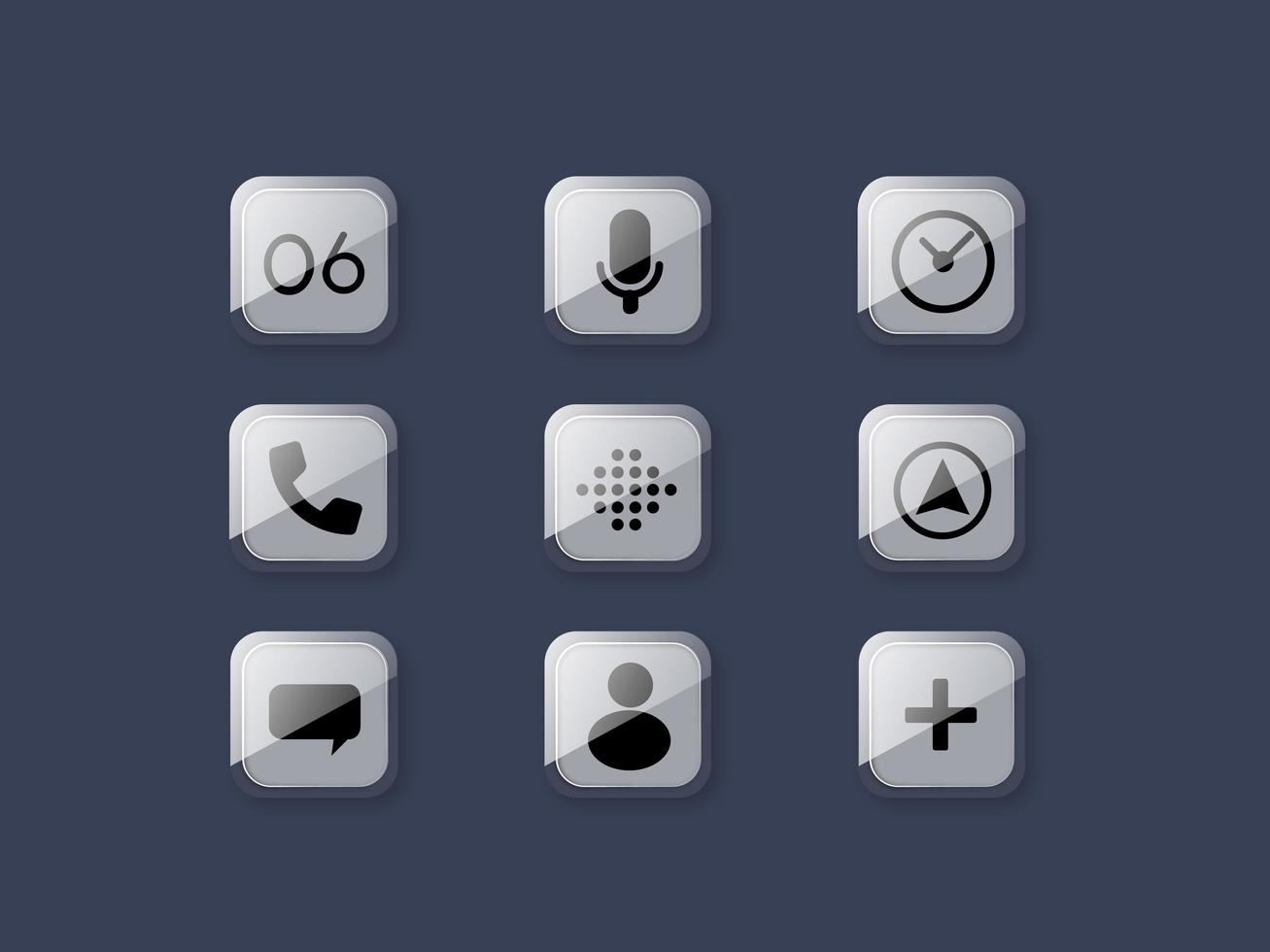 Modernes Kontakt Icon Design Set vektor