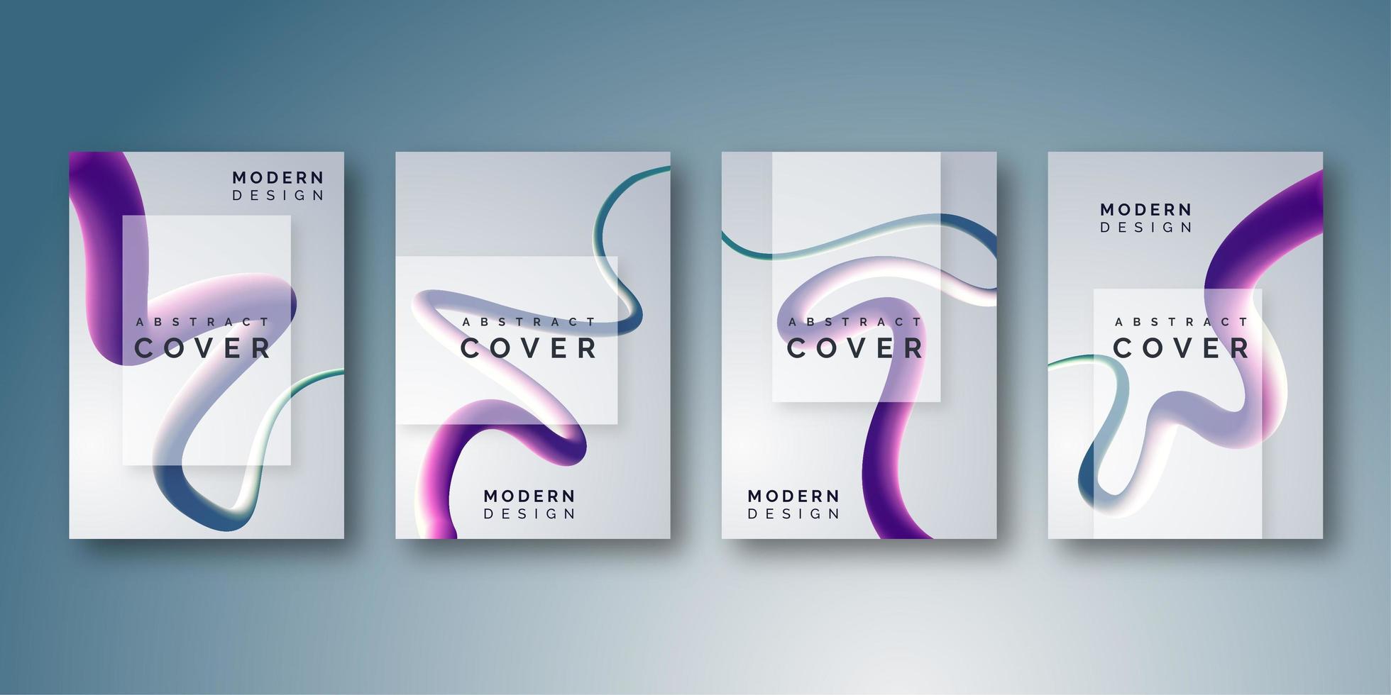 Elegant gradient Fluid Line Cover Design vektor