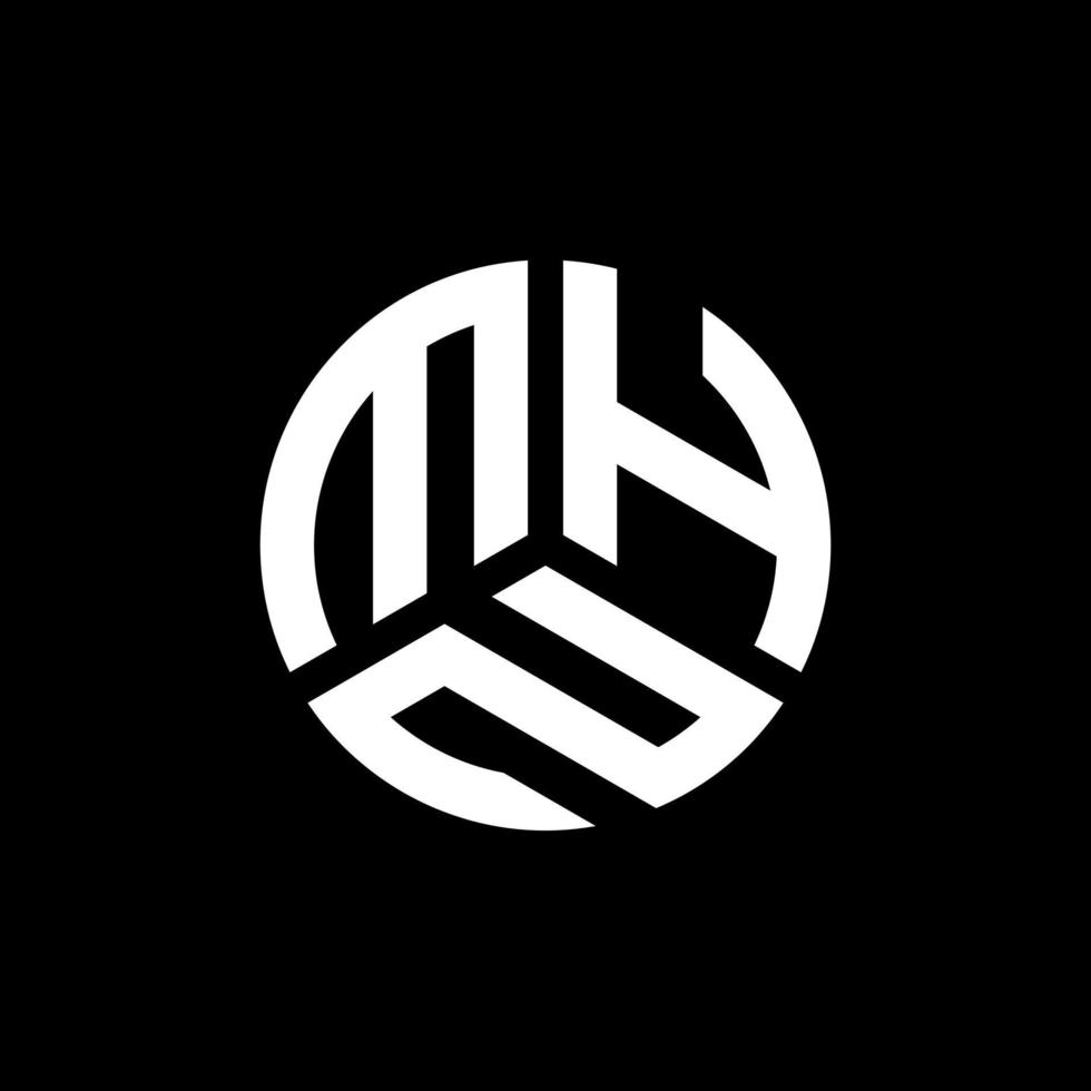 mhn-Buchstaben-Logo-Design auf schwarzem Hintergrund. mhn kreative Initialen schreiben Logo-Konzept. mhn Briefgestaltung. vektor