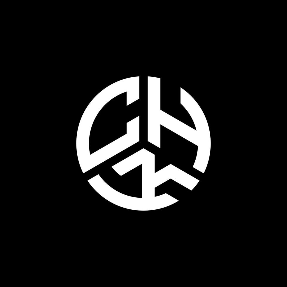 chk-Brief-Logo-Design auf weißem Hintergrund. chk kreative Initialen schreiben Logo-Konzept. chk Briefgestaltung. vektor