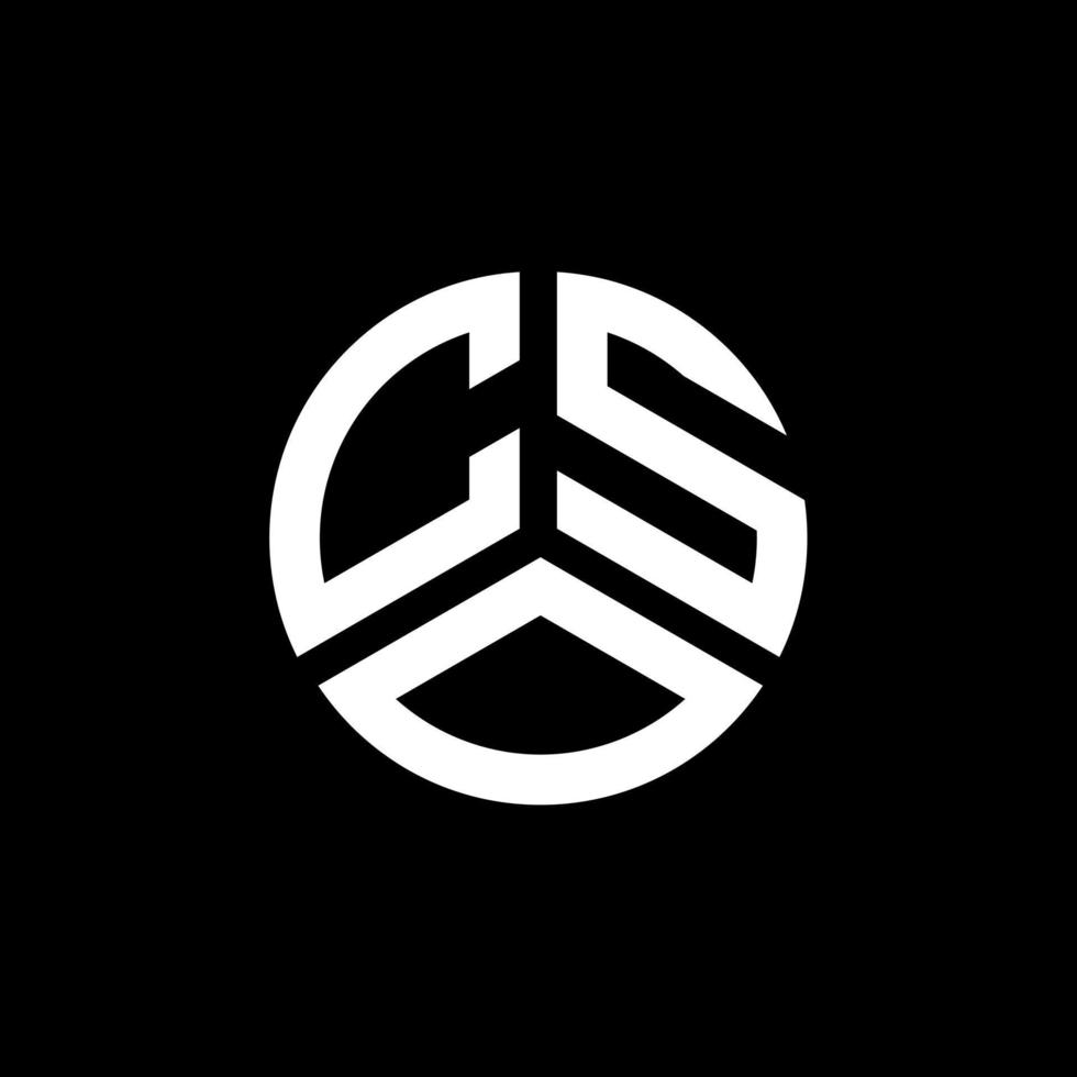 cso-Brief-Logo-Design auf weißem Hintergrund. cso kreatives Initialen-Brief-Logo-Konzept. cso Briefgestaltung. vektor