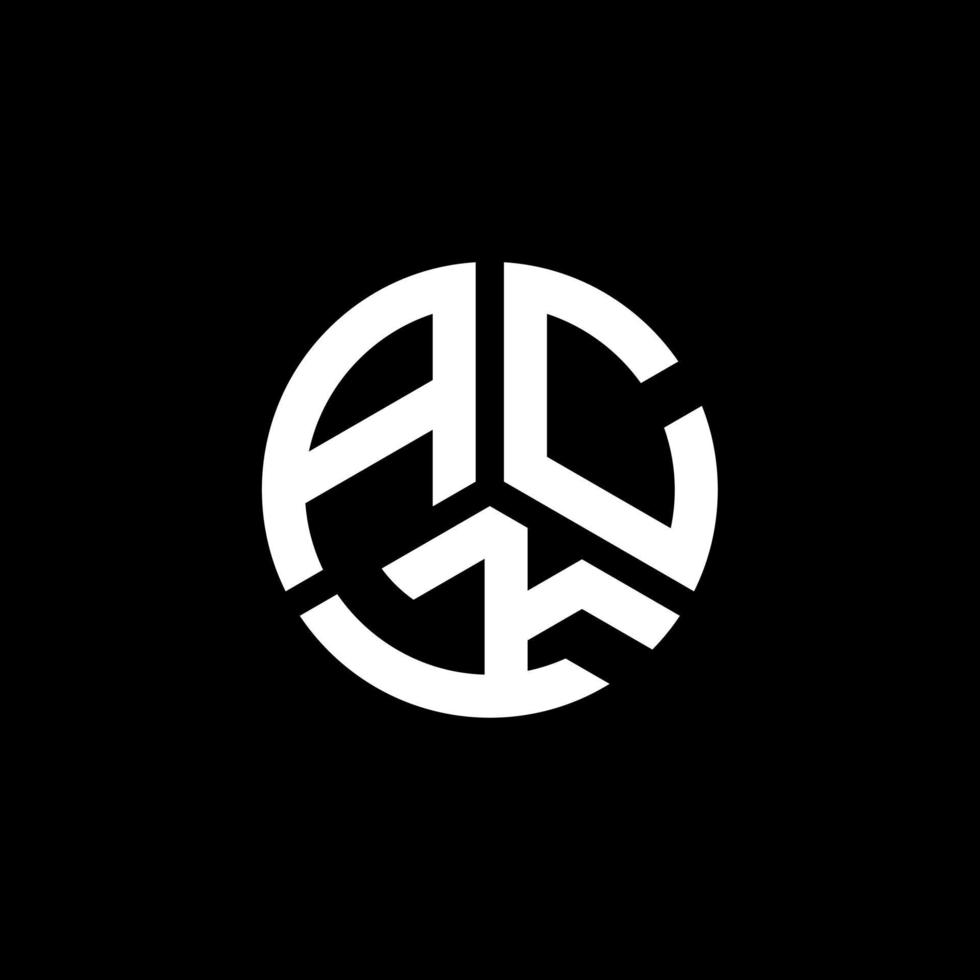 ack-Brief-Logo-Design auf weißem Hintergrund. ack kreative Initialen schreiben Logo-Konzept. Ack-Brief-Design. vektor
