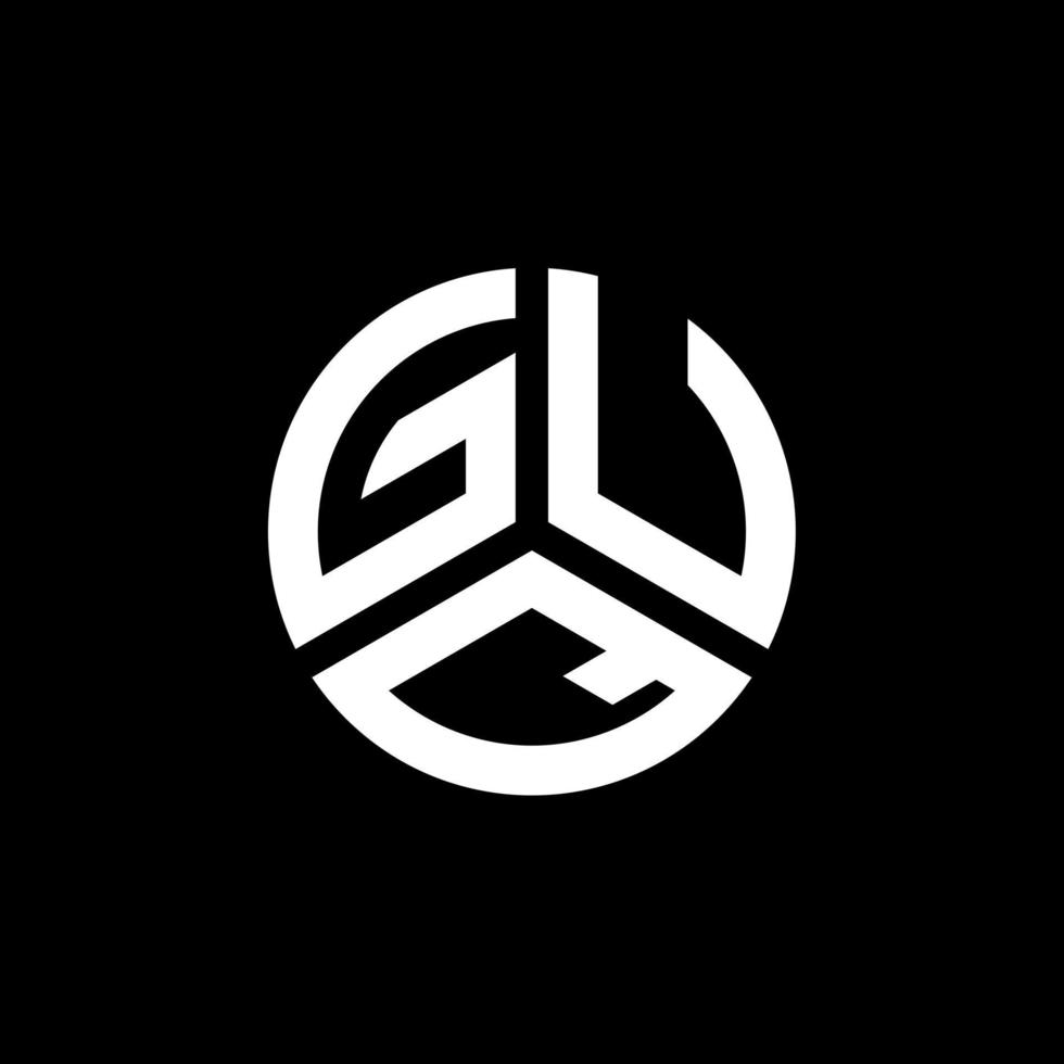 Guq-Brief-Logo-Design auf weißem Hintergrund. guq kreative Initialen schreiben Logo-Konzept. Guq-Buchstaben-Design. vektor