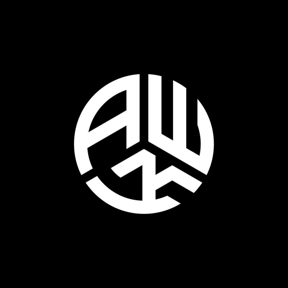 awk-Buchstaben-Logo-Design auf weißem Hintergrund. awk kreative Initialen schreiben Logo-Konzept. awk Briefgestaltung. vektor