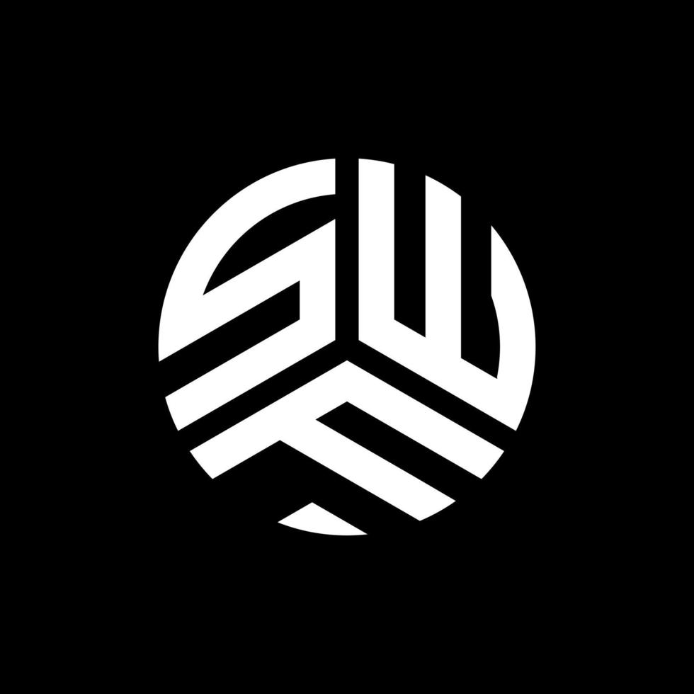 swf brev logotyp design på svart bakgrund. swf kreativa initialer brev logotyp koncept. swf brev design. vektor