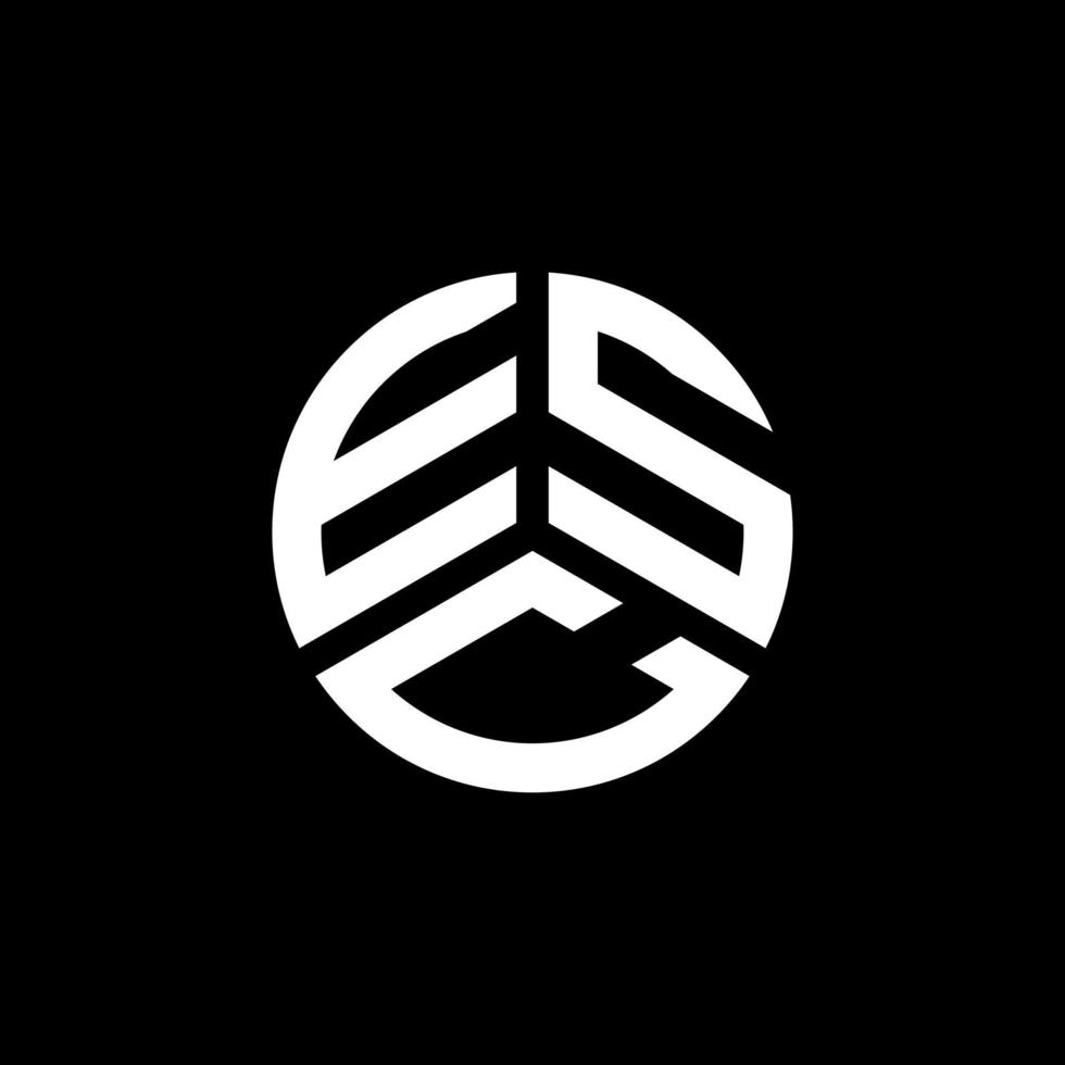 ESC-Brief-Logo-Design auf weißem Hintergrund. esc kreative Initialen schreiben Logo-Konzept. esc Briefgestaltung. vektor