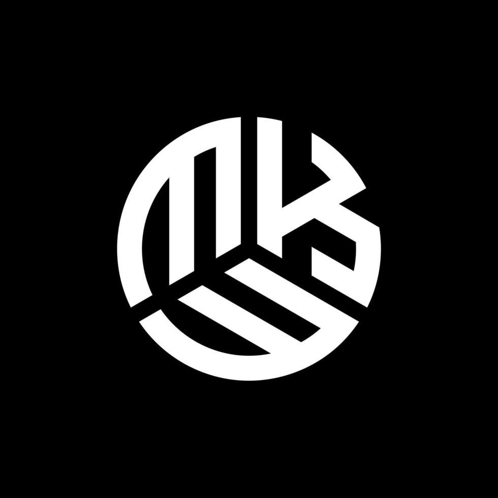 mkw-Buchstaben-Logo-Design auf schwarzem Hintergrund. mkw kreative Initialen schreiben Logo-Konzept. mkw-Briefgestaltung. vektor