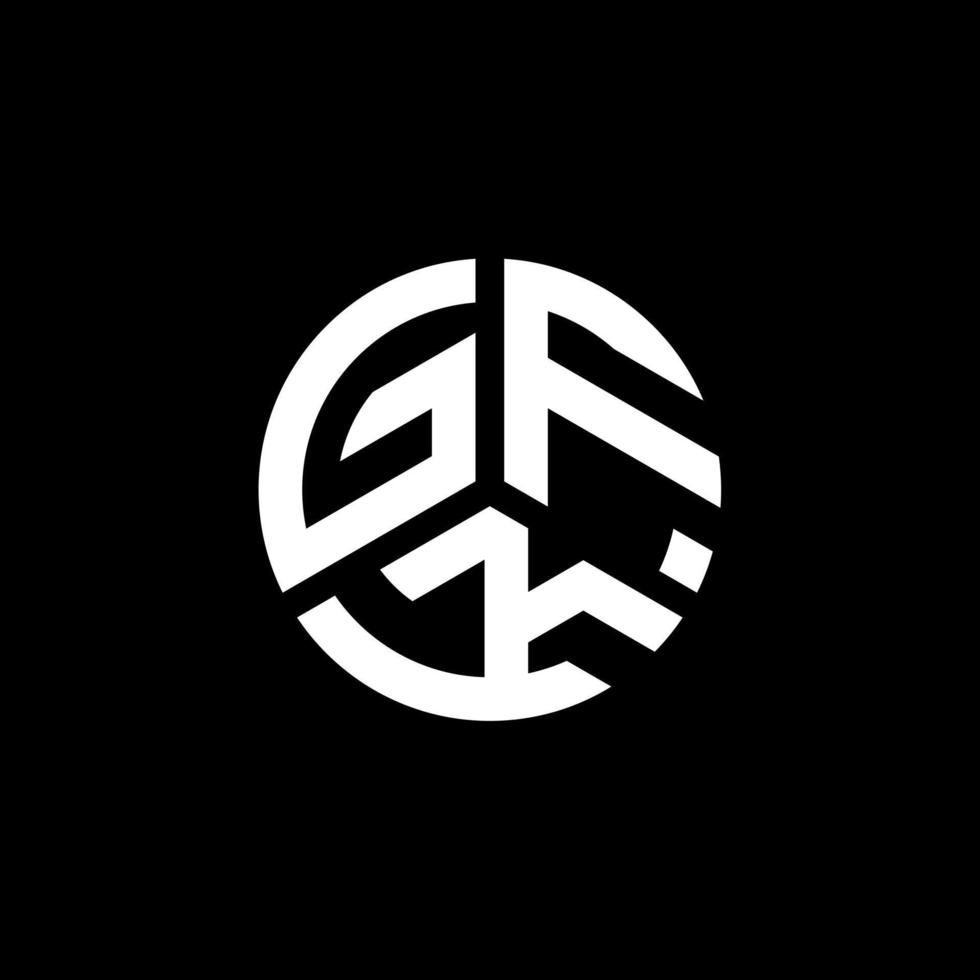 gfk-Brief-Logo-Design auf weißem Hintergrund. gfk kreative Initialen schreiben Logo-Konzept. gfk Briefgestaltung. vektor