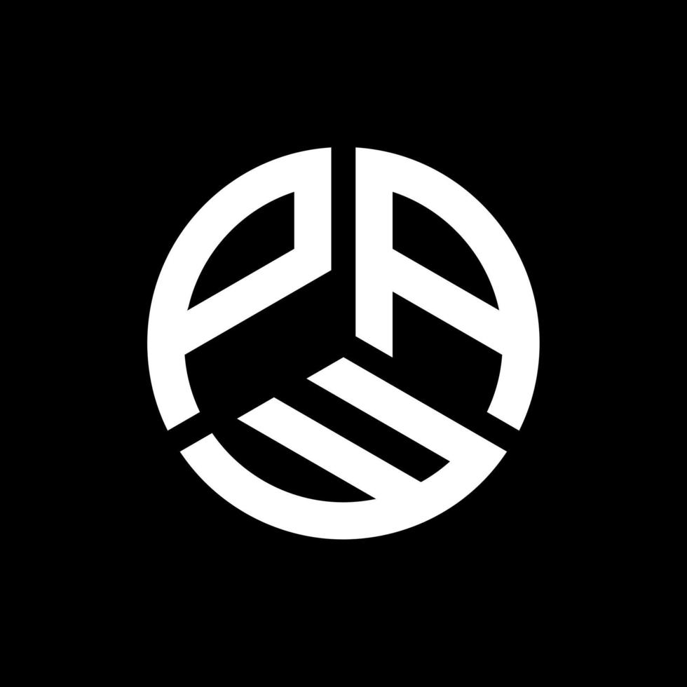Pfote-Buchstaben-Logo-Design auf schwarzem Hintergrund. Pfote kreative Initialen schreiben Logo-Konzept. Pfoten-Buchstaben-Design. vektor