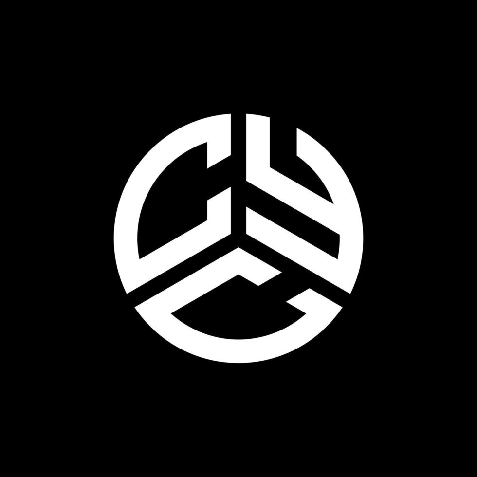 Cyc-Brief-Logo-Design auf weißem Hintergrund. cyc kreative Initialen schreiben Logo-Konzept. Cyc-Buchstaben-Design. vektor