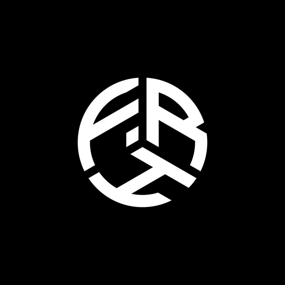 frh-Buchstaben-Logo-Design auf weißem Hintergrund. frh kreative Initialen schreiben Logo-Konzept. frh Briefgestaltung. vektor