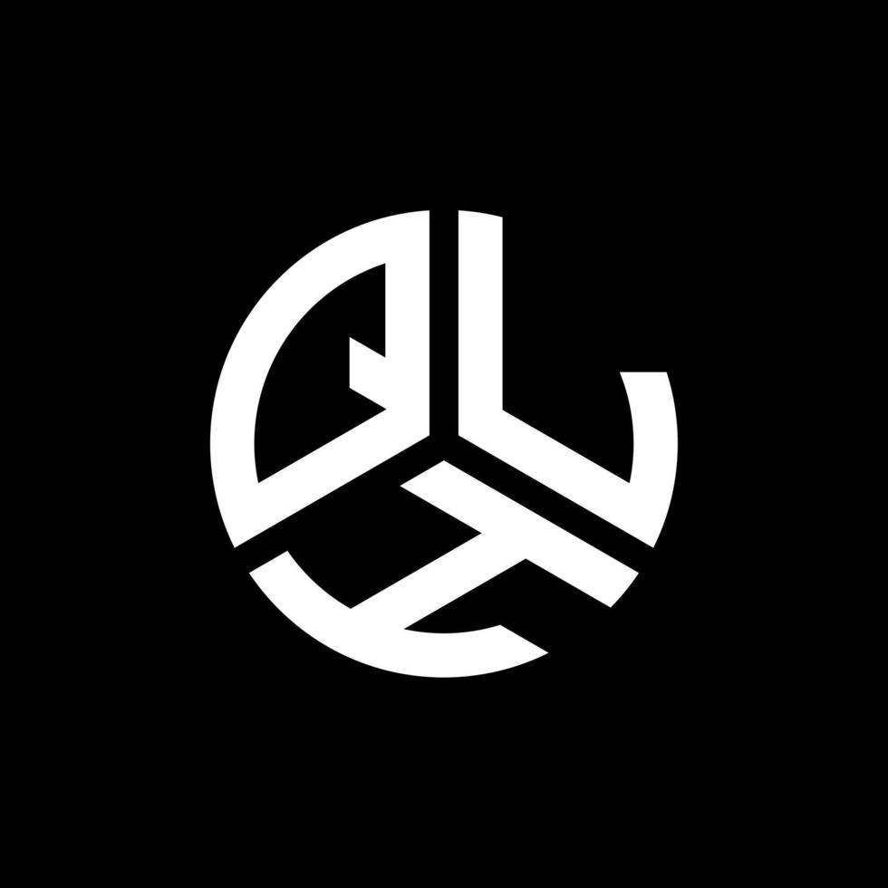 qlh-Buchstaben-Logo-Design auf schwarzem Hintergrund. qlh kreative Initialen schreiben Logo-Konzept. qlh Briefgestaltung. vektor