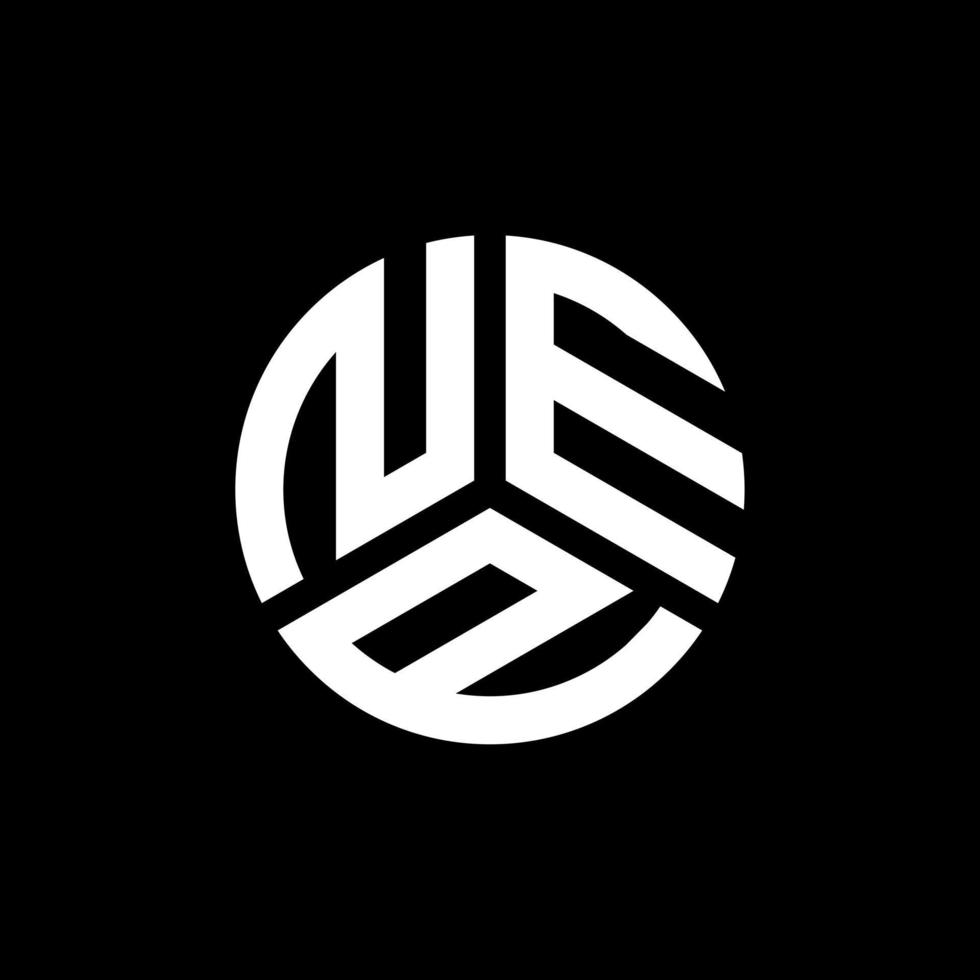 nep-Buchstaben-Logo-Design auf schwarzem Hintergrund. nep kreative Initialen schreiben Logo-Konzept. nep Briefdesign. vektor