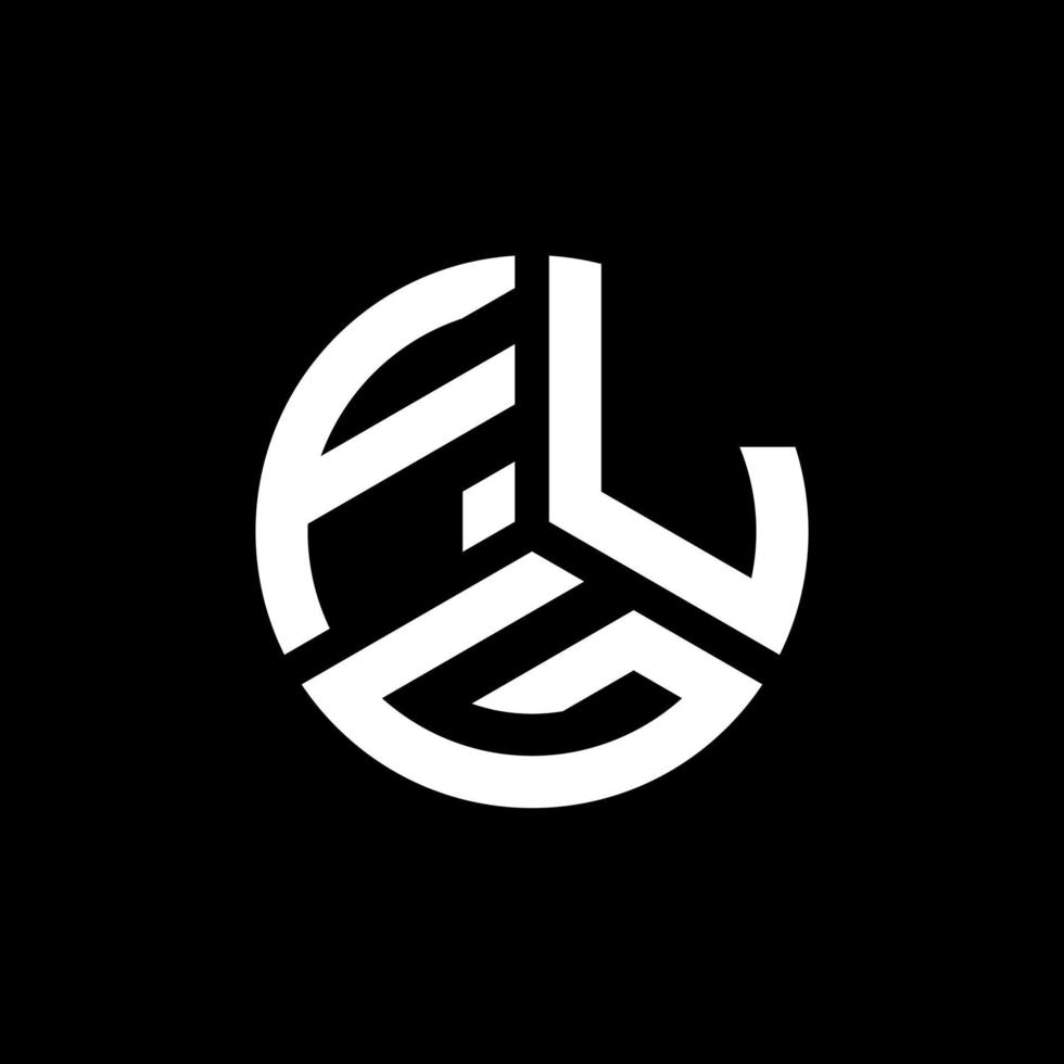 FL-Brief-Logo-Design auf weißem Hintergrund. flg kreative Initialen schreiben Logo-Konzept. flg Briefgestaltung. vektor