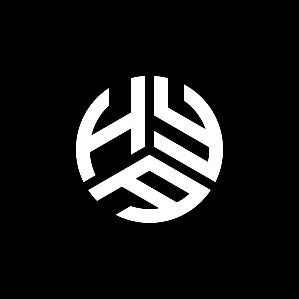 Hya-Brief-Logo-Design auf weißem Hintergrund. hya kreatives Initialen-Buchstaben-Logo-Konzept. Hya-Buchstaben-Design. vektor