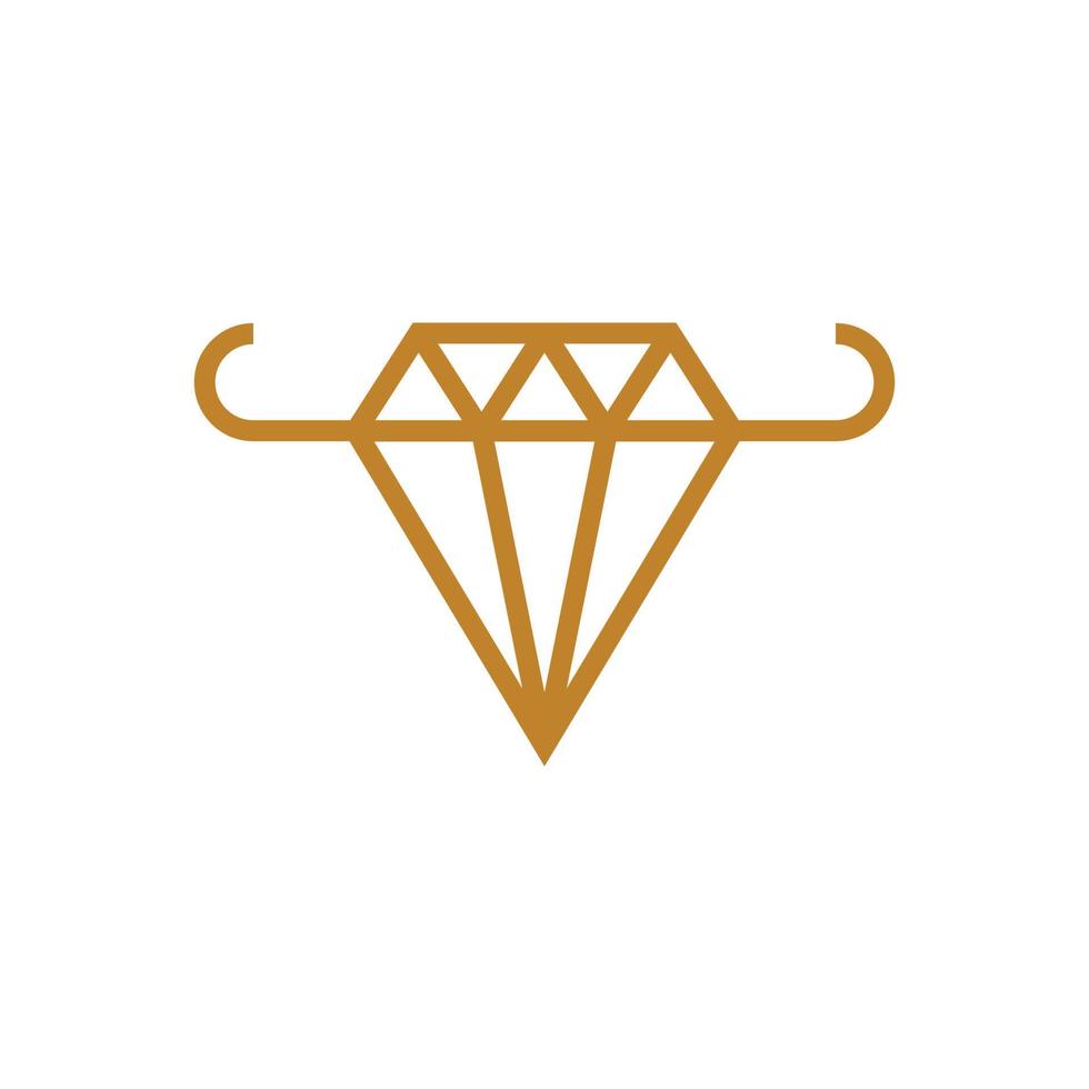 Royal Bull Diamond Logo-Design vektor