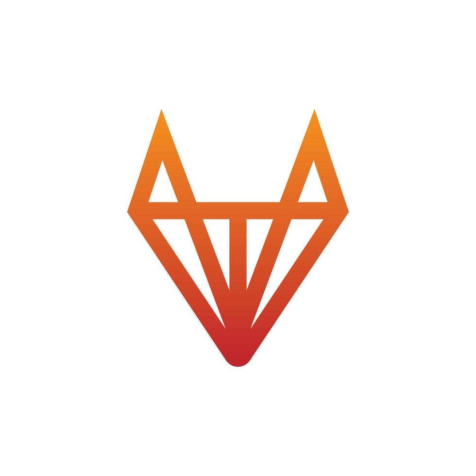 modernes Fuchs-Logo-Design vektor