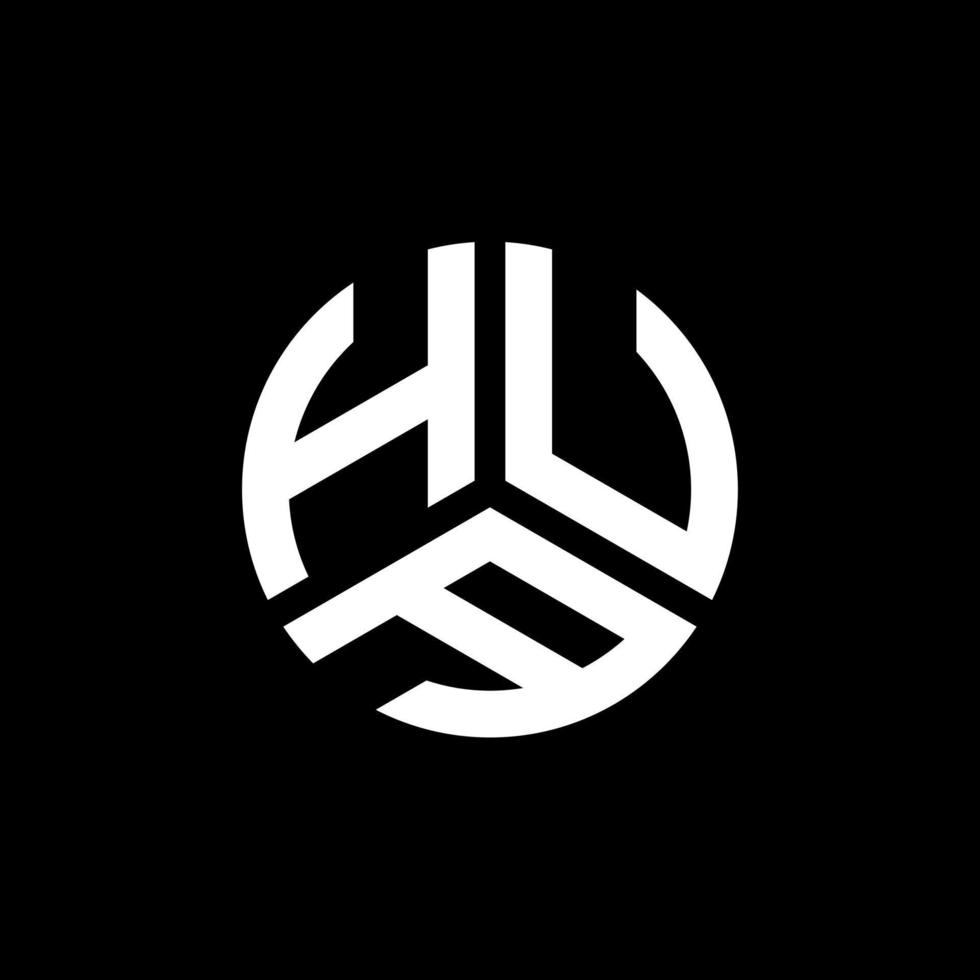 hua-brief-logo-design auf weißem hintergrund. hua kreative Initialen schreiben Logo-Konzept. hua Briefgestaltung. vektor