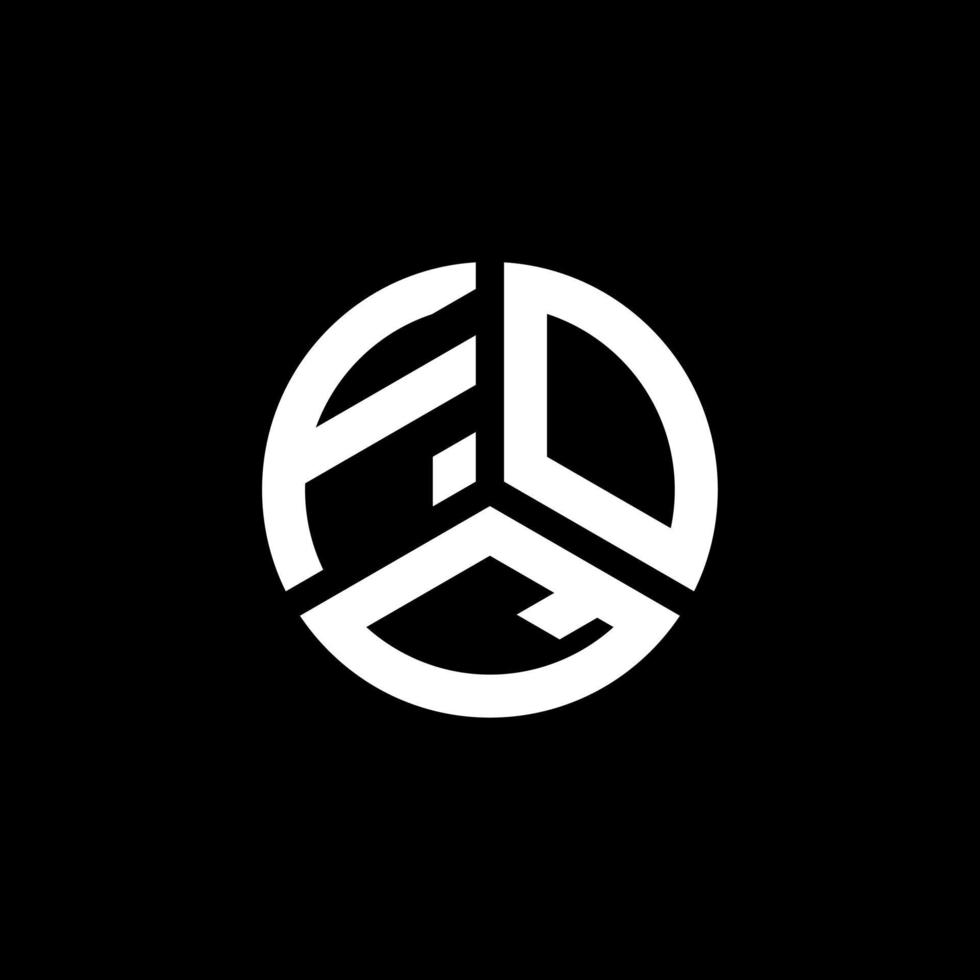 FOQ-Brief-Logo-Design auf weißem Hintergrund. foq kreative Initialen schreiben Logo-Konzept. foq Briefgestaltung. vektor