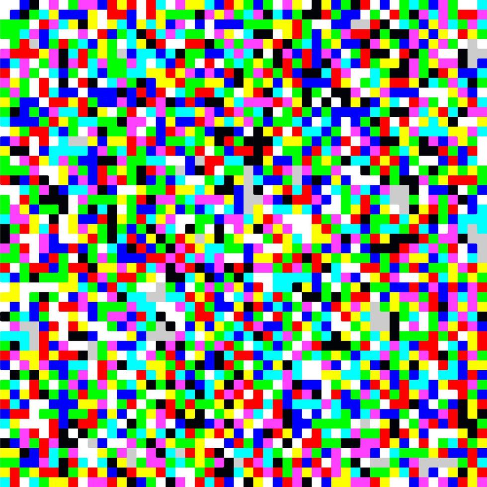 färg-tv-skärmen brus pixel glitch sömlösa mönster textur bakgrund vektorillustration. vektor