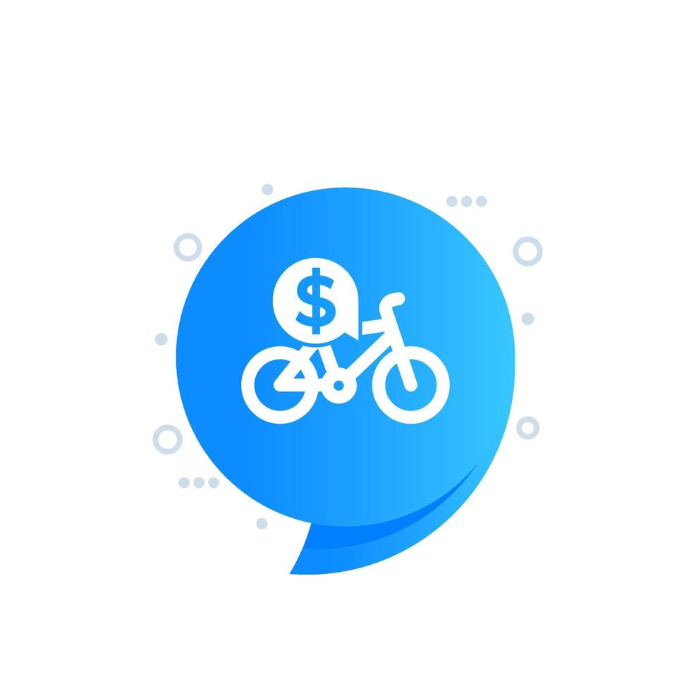 hyr en cykel vektor ikon