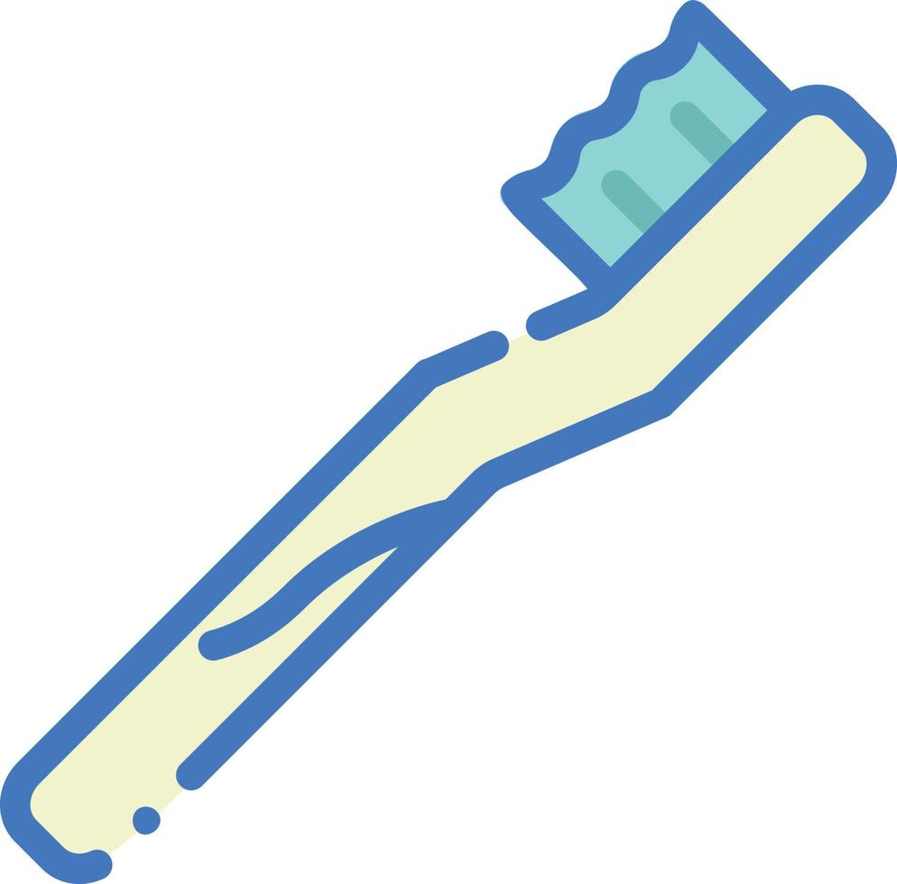 Zahnbürste Symbol Abbildung Symbol mit flachem Stil vektor