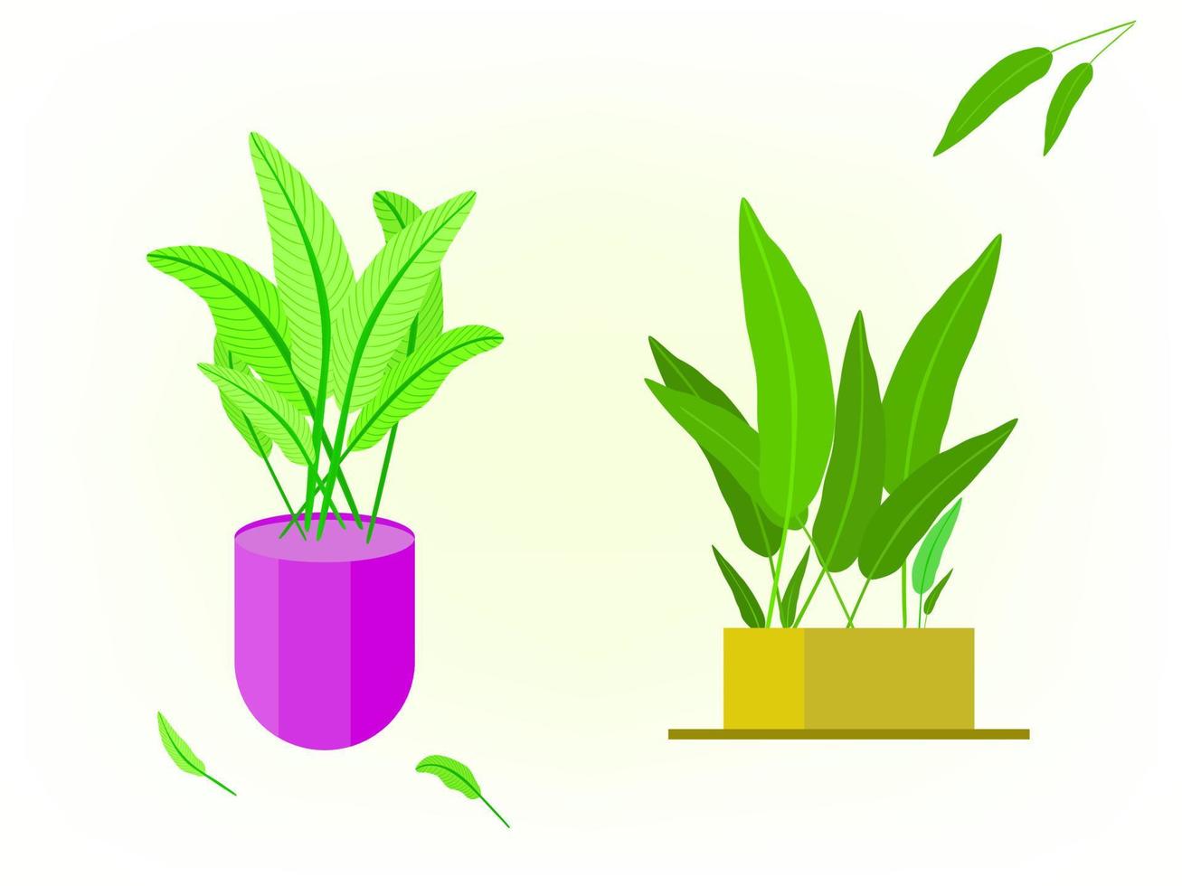 Zimmerpflanzenblumenblatt-Ikonenelement für dekorative Vektorillustration vektor