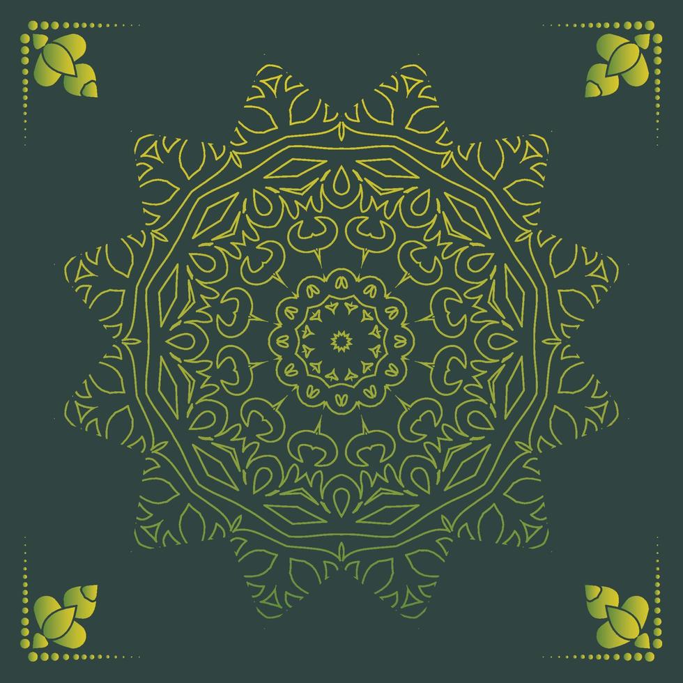 Luxus Zier Mandala Design Hintergrund in Goldfarbe vektor