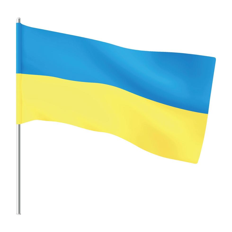 ukrainska flaggan. nationella ukrainska gul blå flagga. vektor