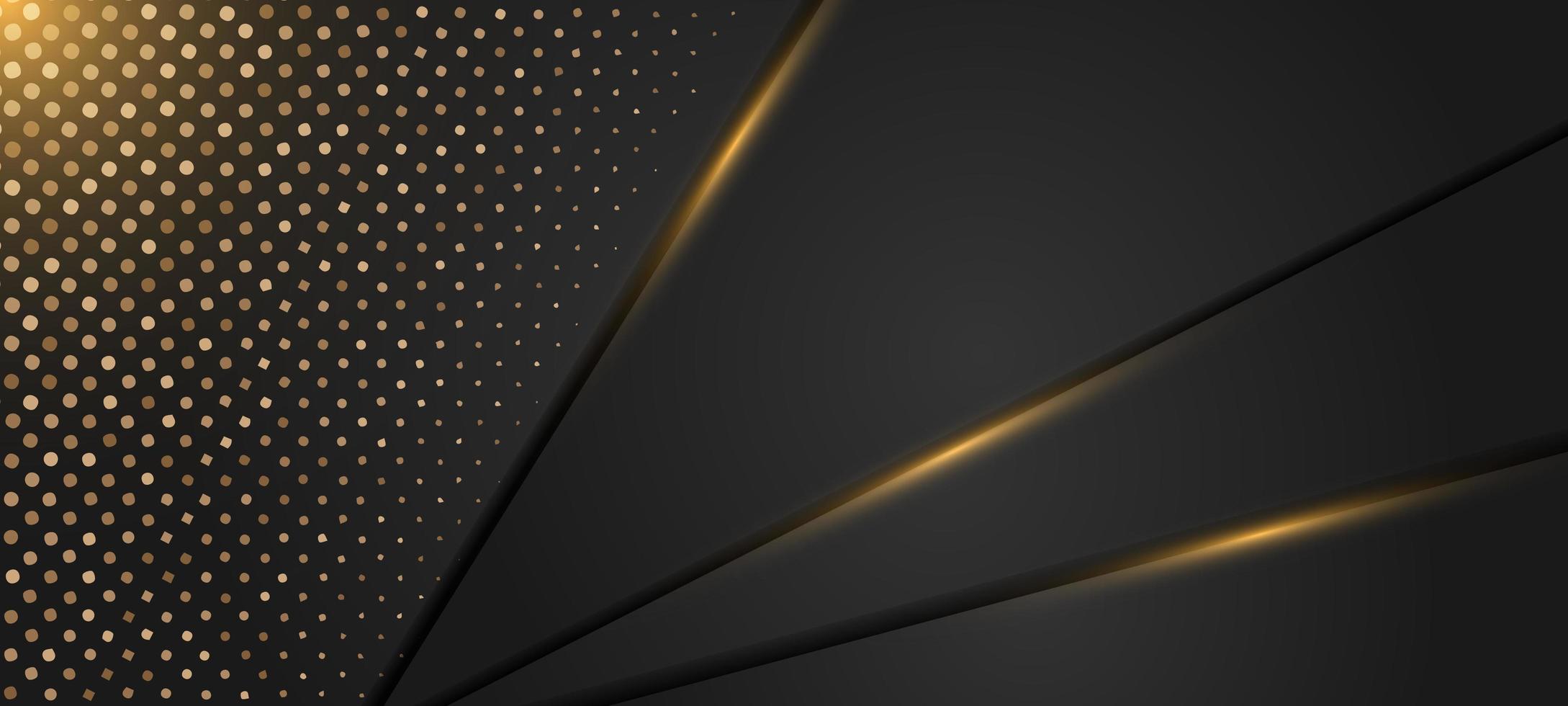 Elegantes Gold und Schwarzes punktierter Hintergrund vektor