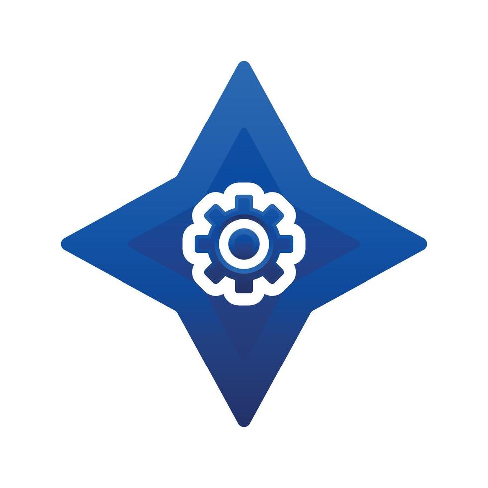 Industrie-Shuriken-Logo-Element-Design-Vorlagen-Symbol vektor