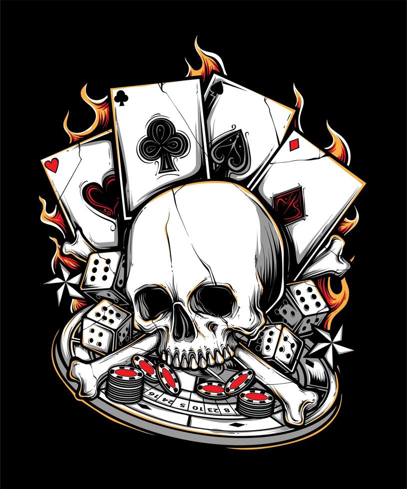 poker skalle illustration vektor