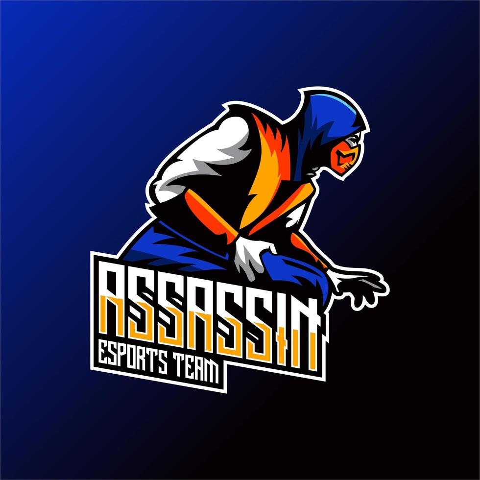 Assassin Team Maskottchen Design vektor