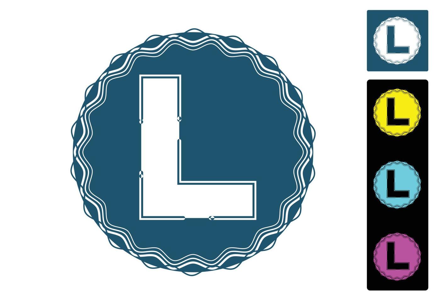 l Brief neue Logo- und Icon-Design-Vorlage vektor