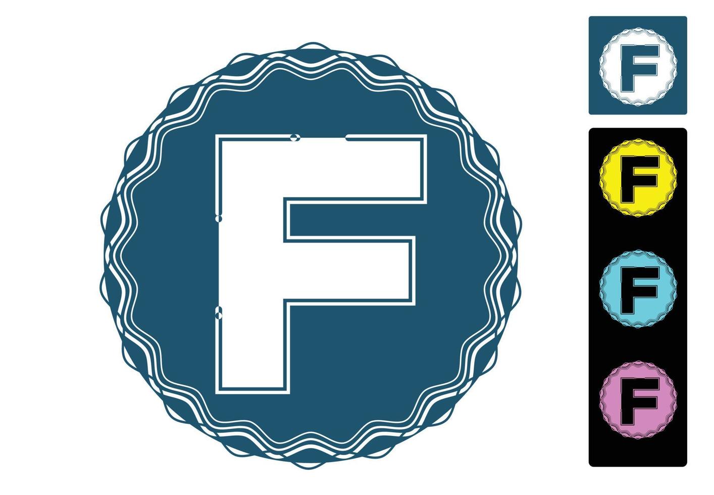 f Buchstabe neue Logo- und Icon-Design-Vorlage vektor
