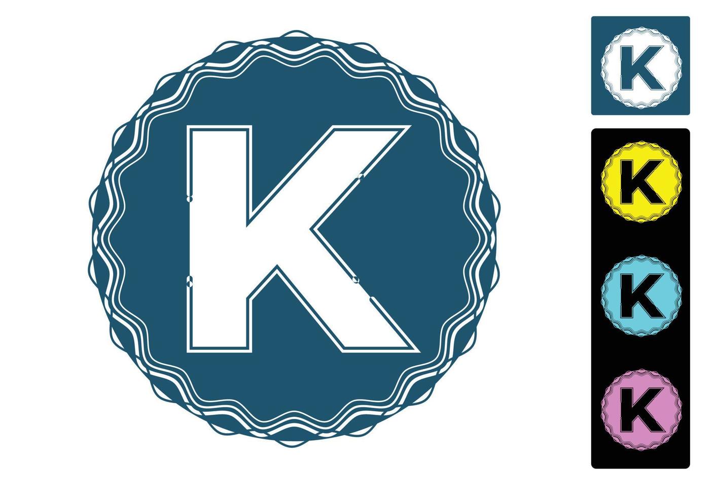 k Buchstabe neue Logo- und Icon-Design-Vorlage vektor