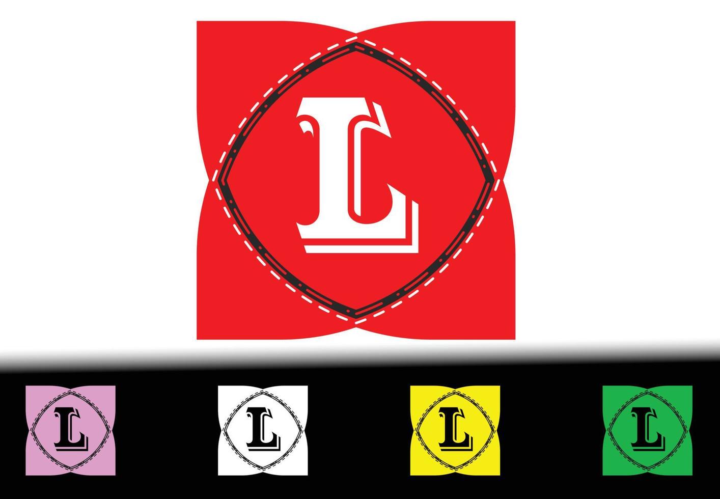 l Brief neue Logo- und Icon-Design-Vorlage vektor